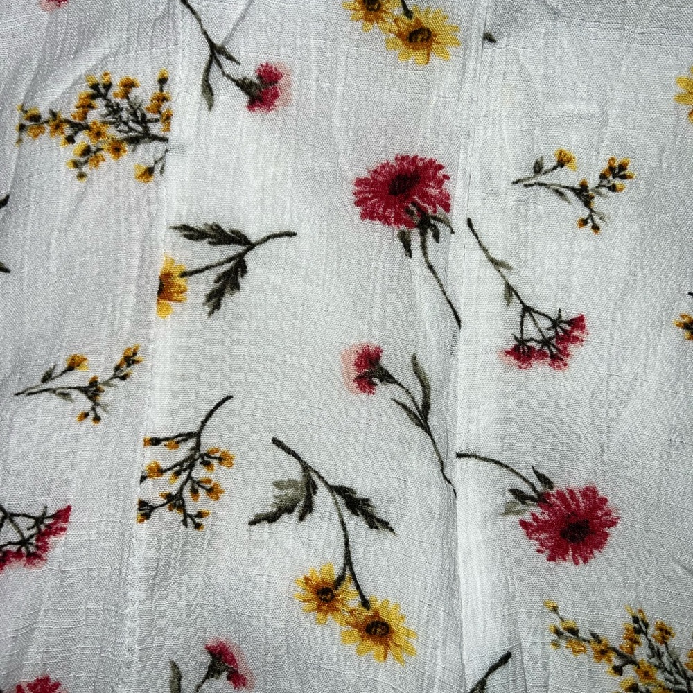 Forever 21 White Floral Wrap Dress - Picture 6 of 6